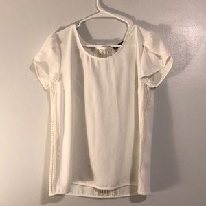 White blouse with back lace detail